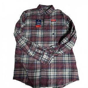 RALPH LAUREN Chaps NWT Rich Ruby Plaid Performance Flannel Mens SZ L Luxury